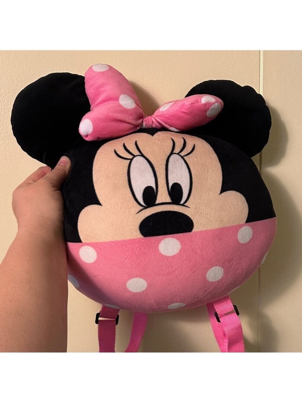 Disney Minnie Mouse Pink and Black Kids Backpack - Picture 9 of 10